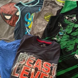 Spider-Man, TMNT, Jurassic World, and more. Athletic and t-shirts. Boys 10-12.